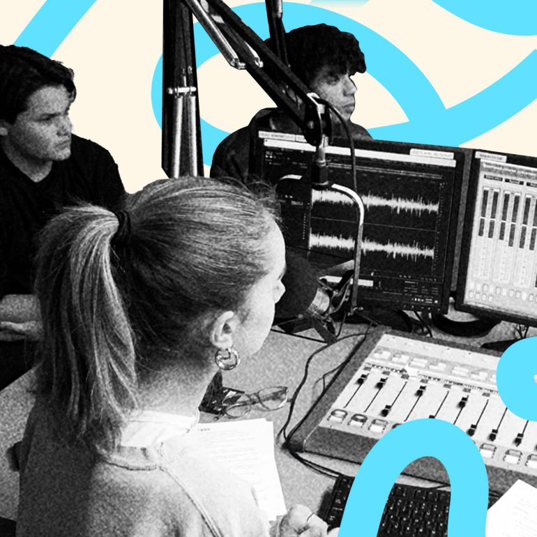 Coping 101 podcast students in the studio