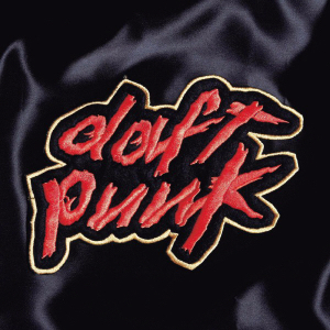 Daft Punk Homework cover art in red and black